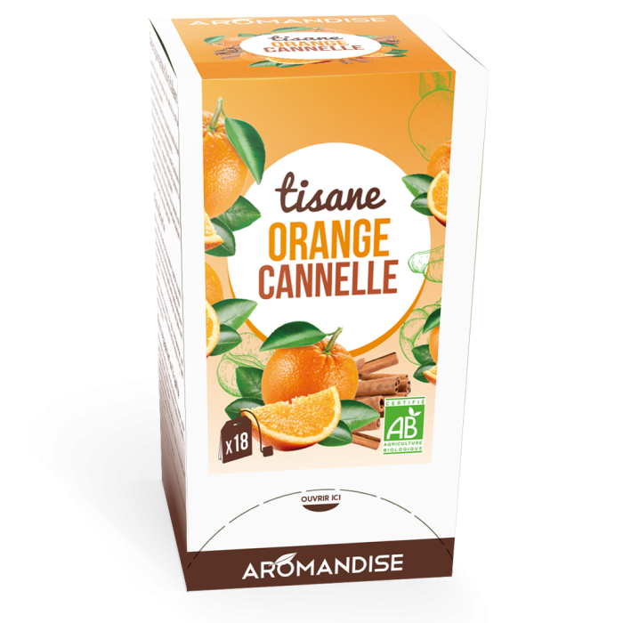 Tisane orange cannelle - Tisanes gourmandes - Aromandise - produit av