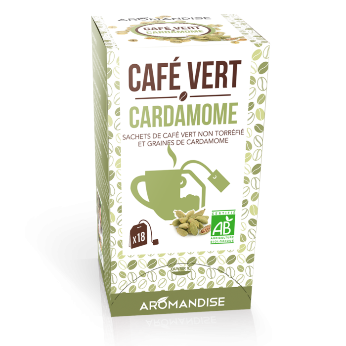 Café vert cardamome - Aromandise - Packaging