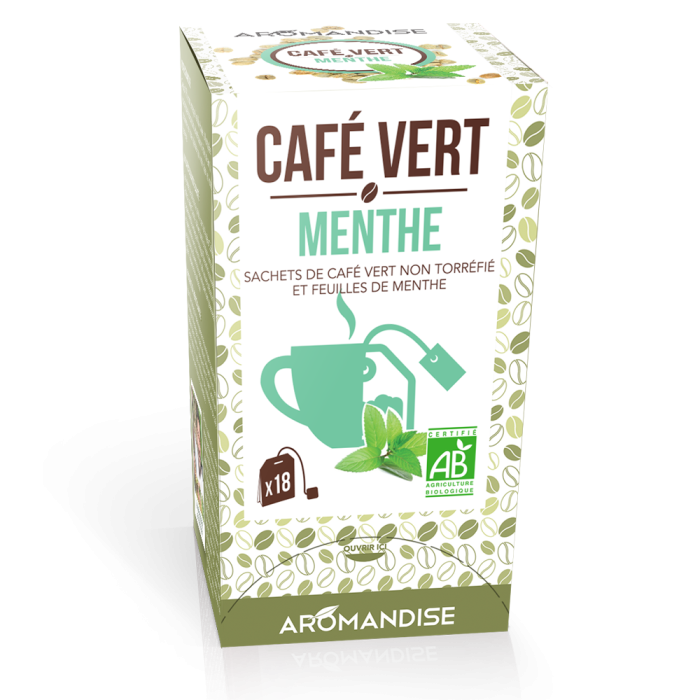 Café vert menthe - Aromandise - Packaging