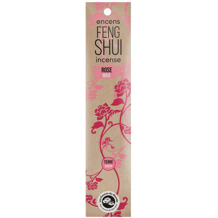 Encens Feng Shui élément terre - Rose - Les Encens du Monde - Aromandise - packaging av