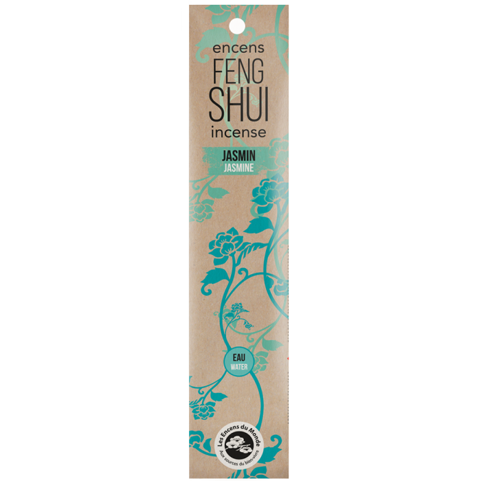 Encens Feng Shui élement eau - Jasmin - Les Encens du Monde - Aromandise - packaging av