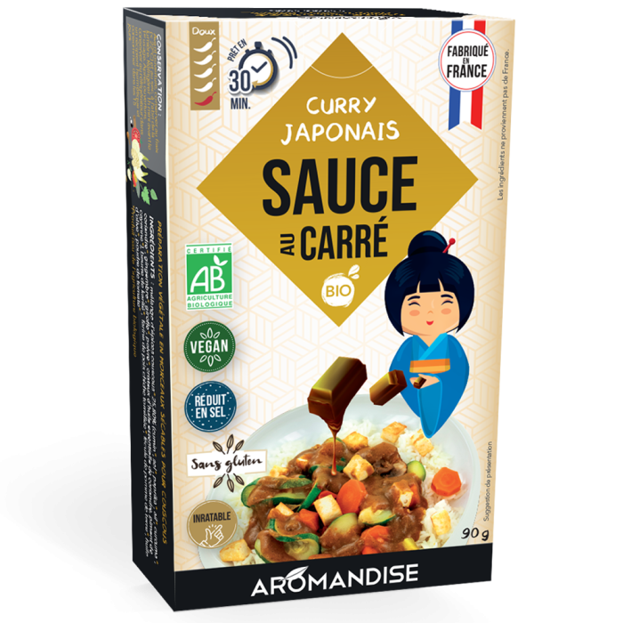 Sauce au Carré Curry Japonais - face - Aromandise