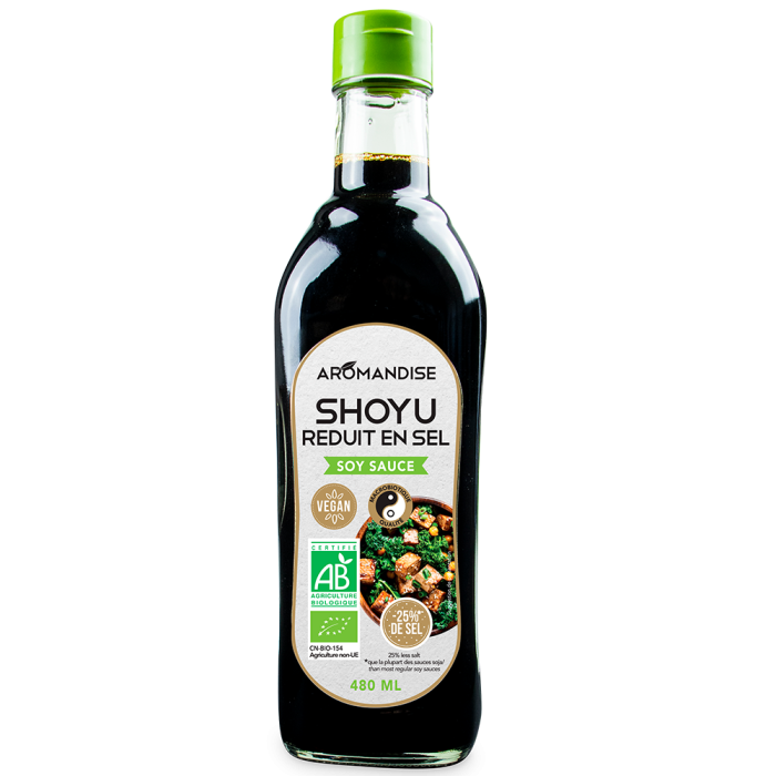 Shoyu 25% moins salé - face - Aromandise