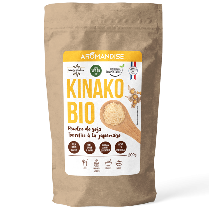 Poudre de soja torréfié Kinako - Kinako France - face - aromandise