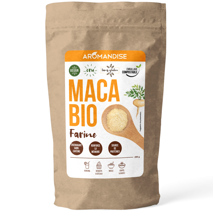 Farine de Maca - farine de superaliment - face - aromandise