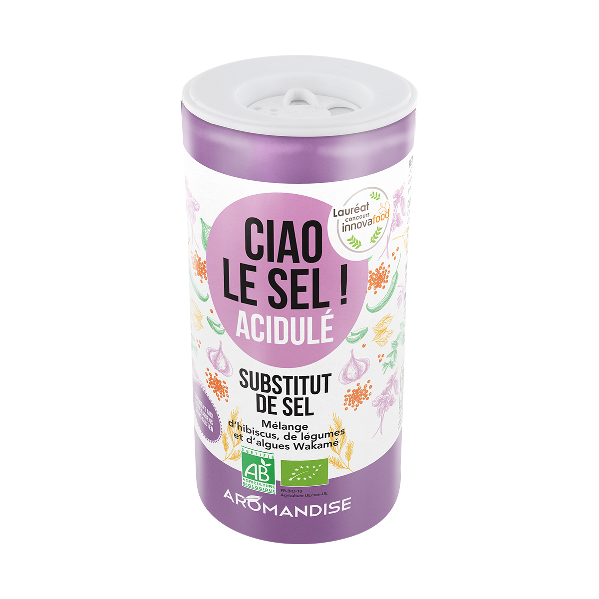 Ciao le sel acidulé - substitut de sel - Aromandise - packaging