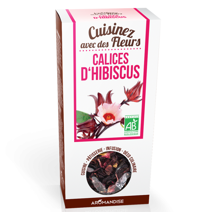 Pétales d'hibiscus - Fleurs à croquer - Aromandise - Packaging