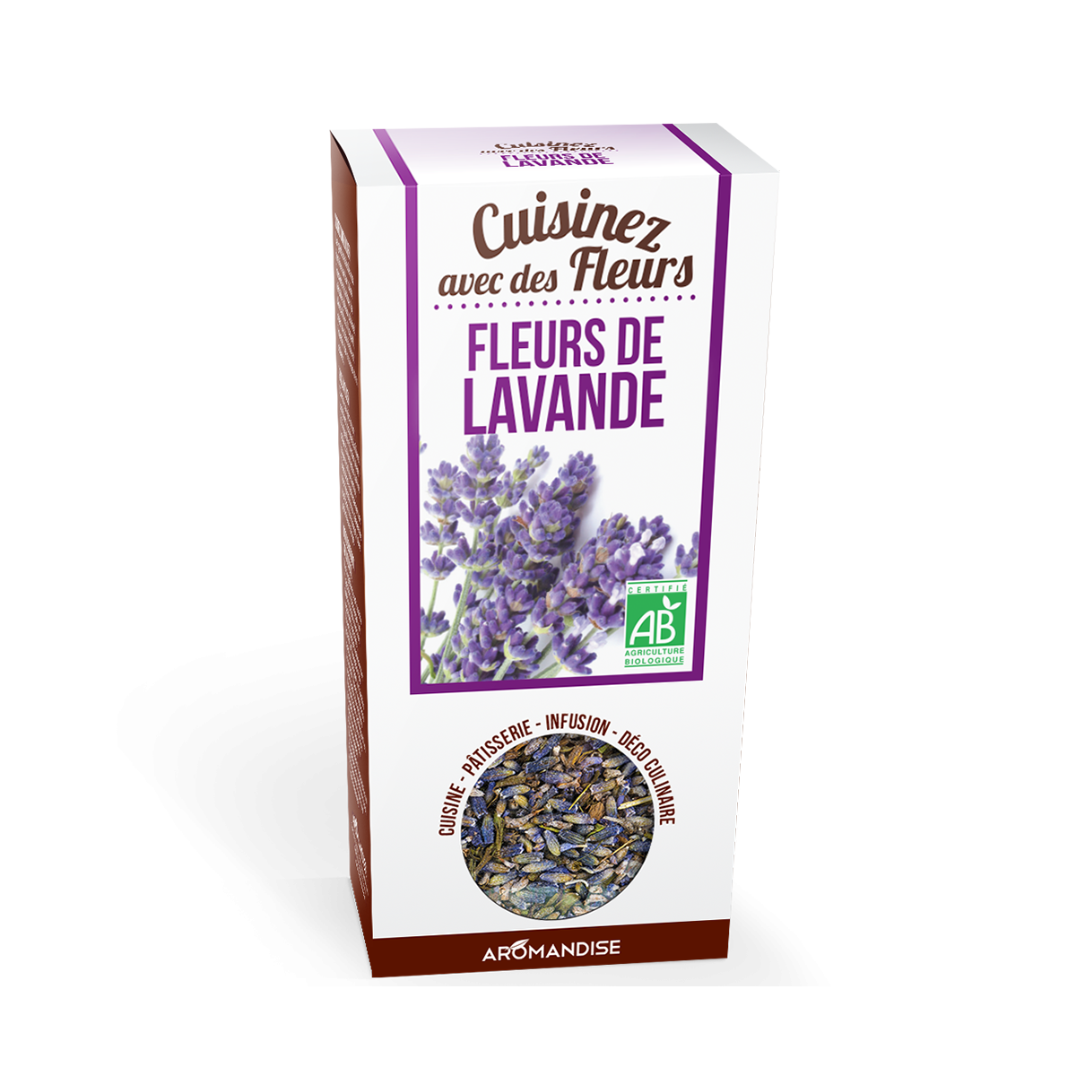 Fleurs de lavande - Fleurs à croquer - Aromandise - Packaging