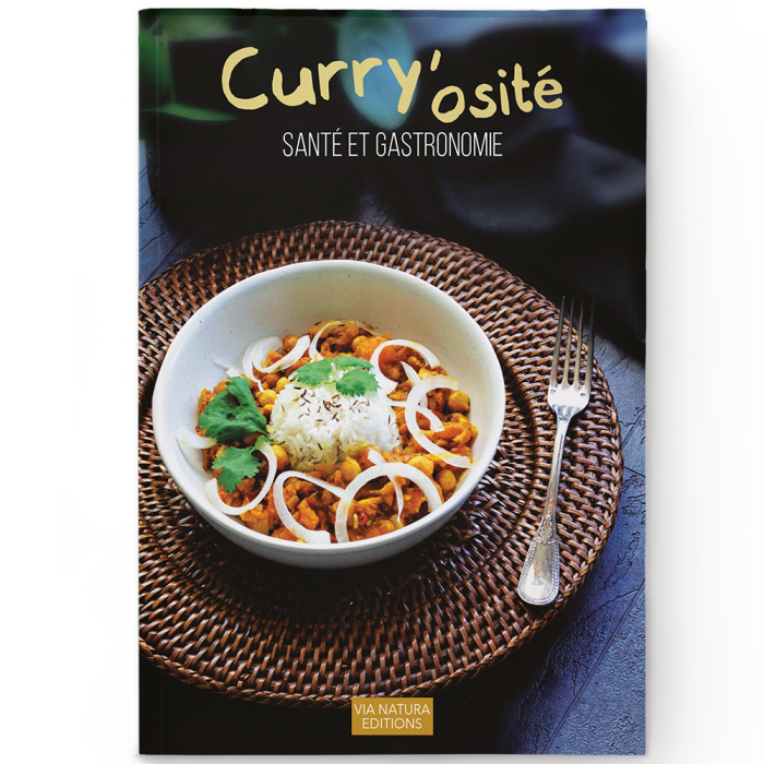 Livre Curry'osité, santé et gastronomie - AROMANDISE - face