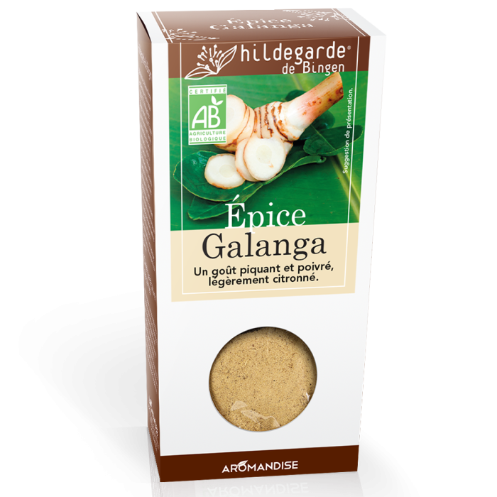 Epice galanga - Hildegarde - Aromandise - Packaging et produit