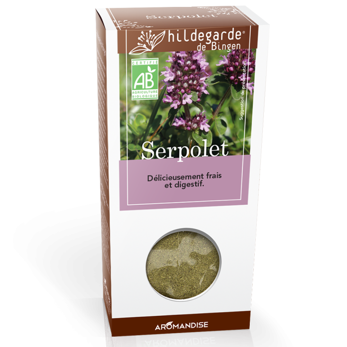 Serpolet - Herboristerie Hildegarde - Aromandise - Packaging et produit
