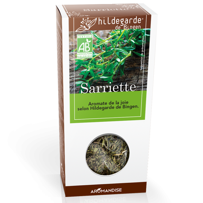 Sarriette - Herboristerie Hildegarde - Aromandise - Packaging et produit