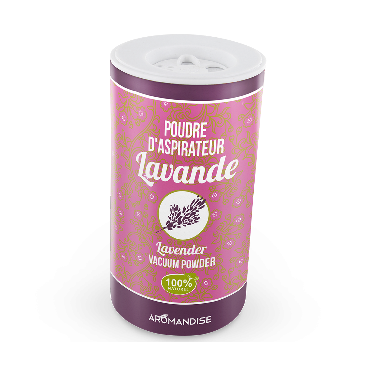 Poudre d'aspirateur lavande - Senteurs à vivre - Aromandise - Produit