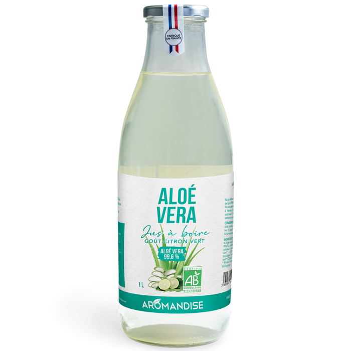 Jus à boire Aloé Véra et citron vert 1L - face