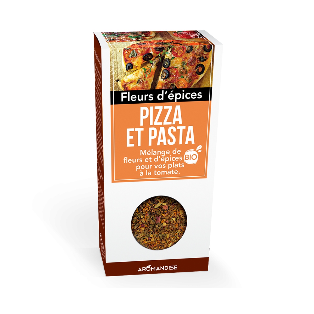Pizza et pasta - Fleurs d'épices - Aromandise - Packaging av.