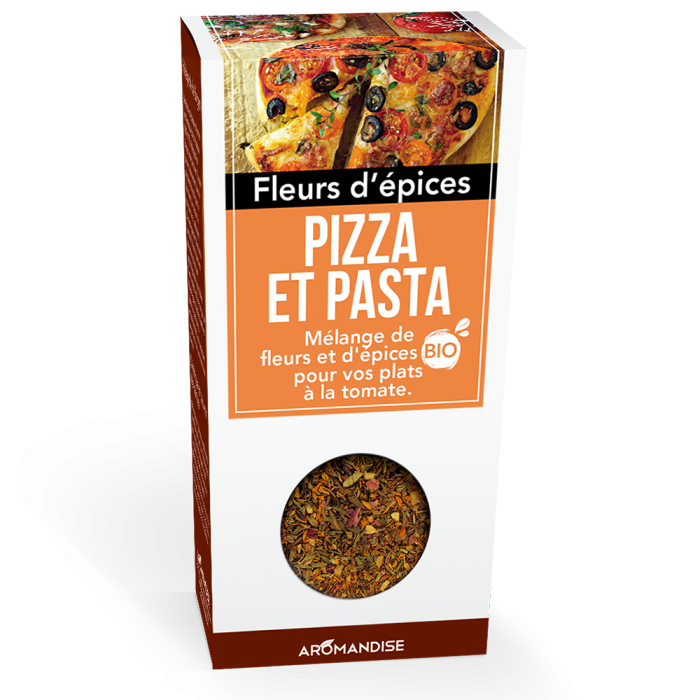 Pizza et pasta - Fleurs d'épices - Aromandise - Packaging av.