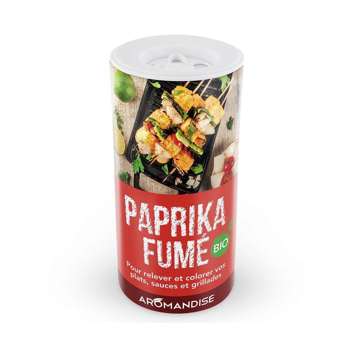 Paprika fumé - face avant 3/4 - Epices - Aromandise