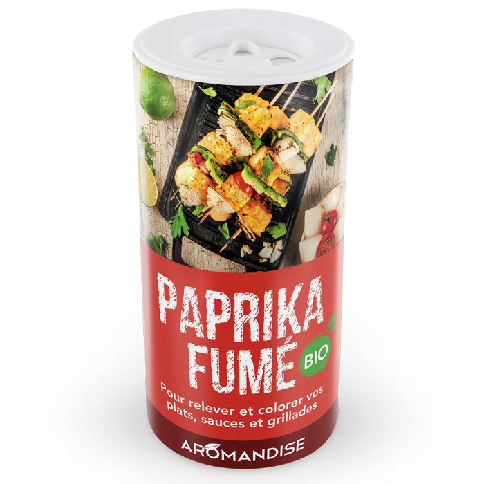 Paprika fumé - face avant 3/4 - Epices - Aromandise