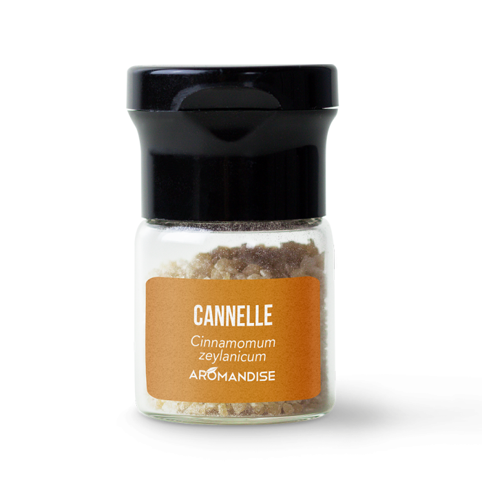cannelle - cristaux d'huiles essentielles - Aromandise - flacon