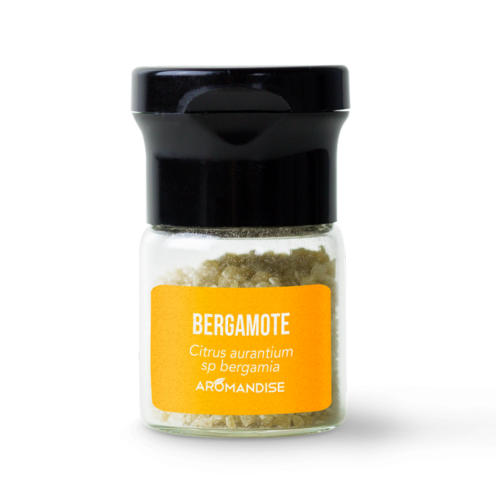 bergamote - cristaux d'huiles essentielles - Aromandise - flacon