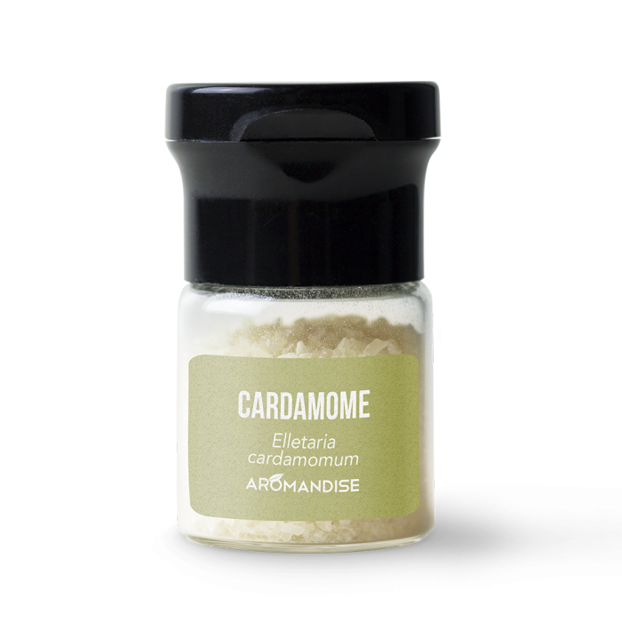 cardamome - cristaux d'huiles essentielles - Aromandise - flacon