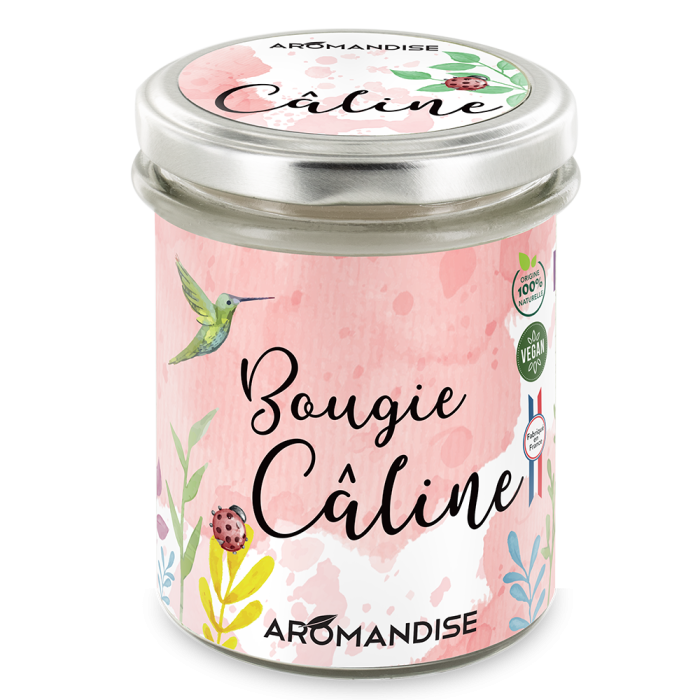 Bougie Câline - bougie d'ambiance - face - Aromandise