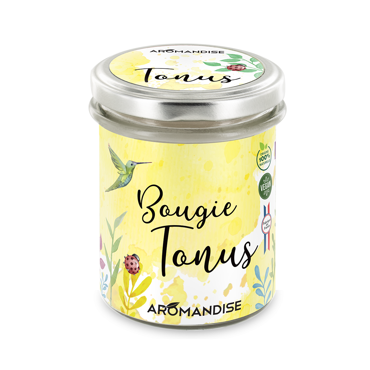 Bougie Tonus - bougie d'ambiance - face - Aromandise