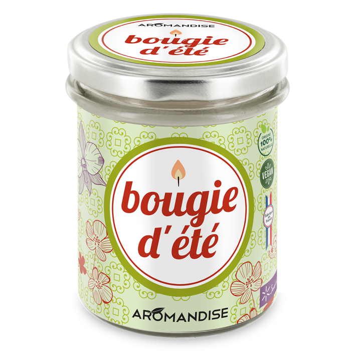 Bougie d'été Citronnelle Géranium - Aromandise - face