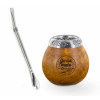 Calebasse et bombilla pour maté - Aromandise - face contenu