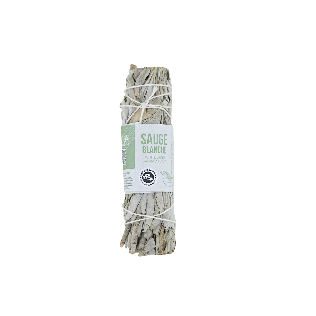 Tresse de Sauge blanche - face - 13 cm