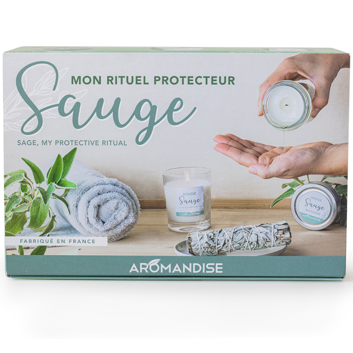 Coffret mon rituel Sauge - face  - AROMANDISE