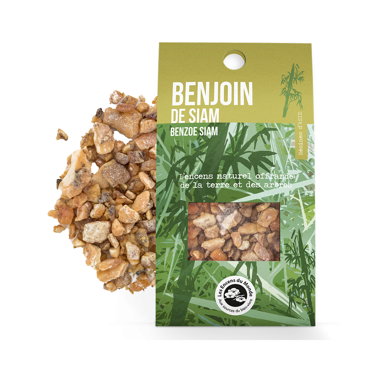 Benjoin du Laos - résines - Les Encens du Monde - Aromandise - packaging av
