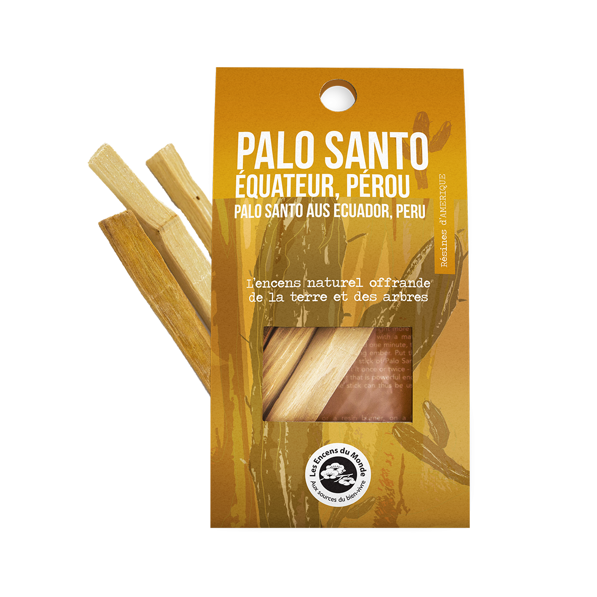 Palo Santo - résines - Les Encens du Monde - Aromandise - packaging av