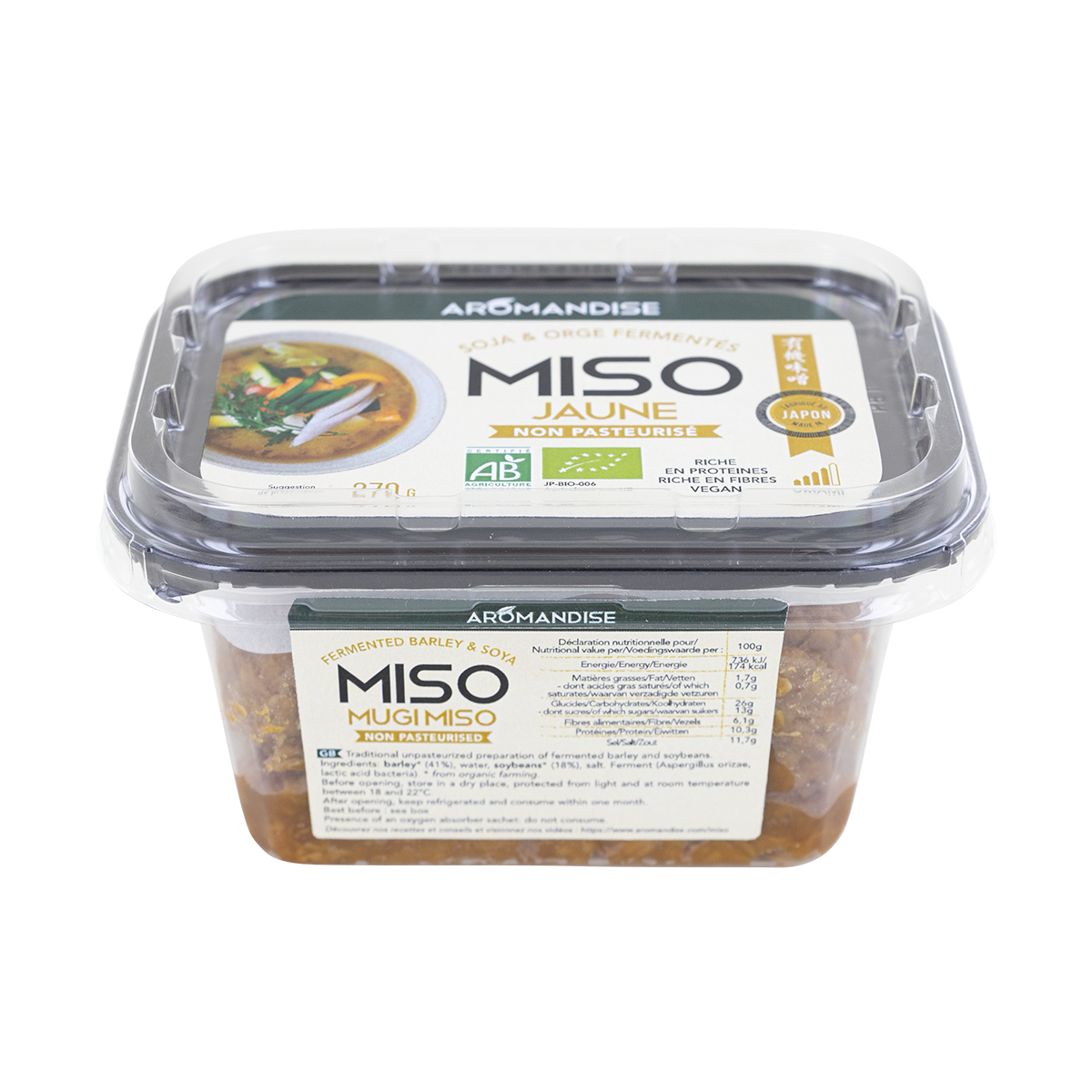 Miso non pasteurisé - produit - Aromandise