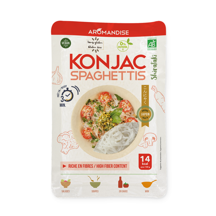 Spaghettis de Konkac - Epicerie - Aromandise - Packaging
