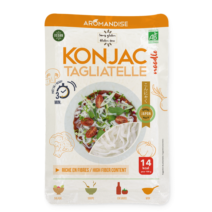 Tagliatelles de Konjac - Epicerie - Aromandise - packaging