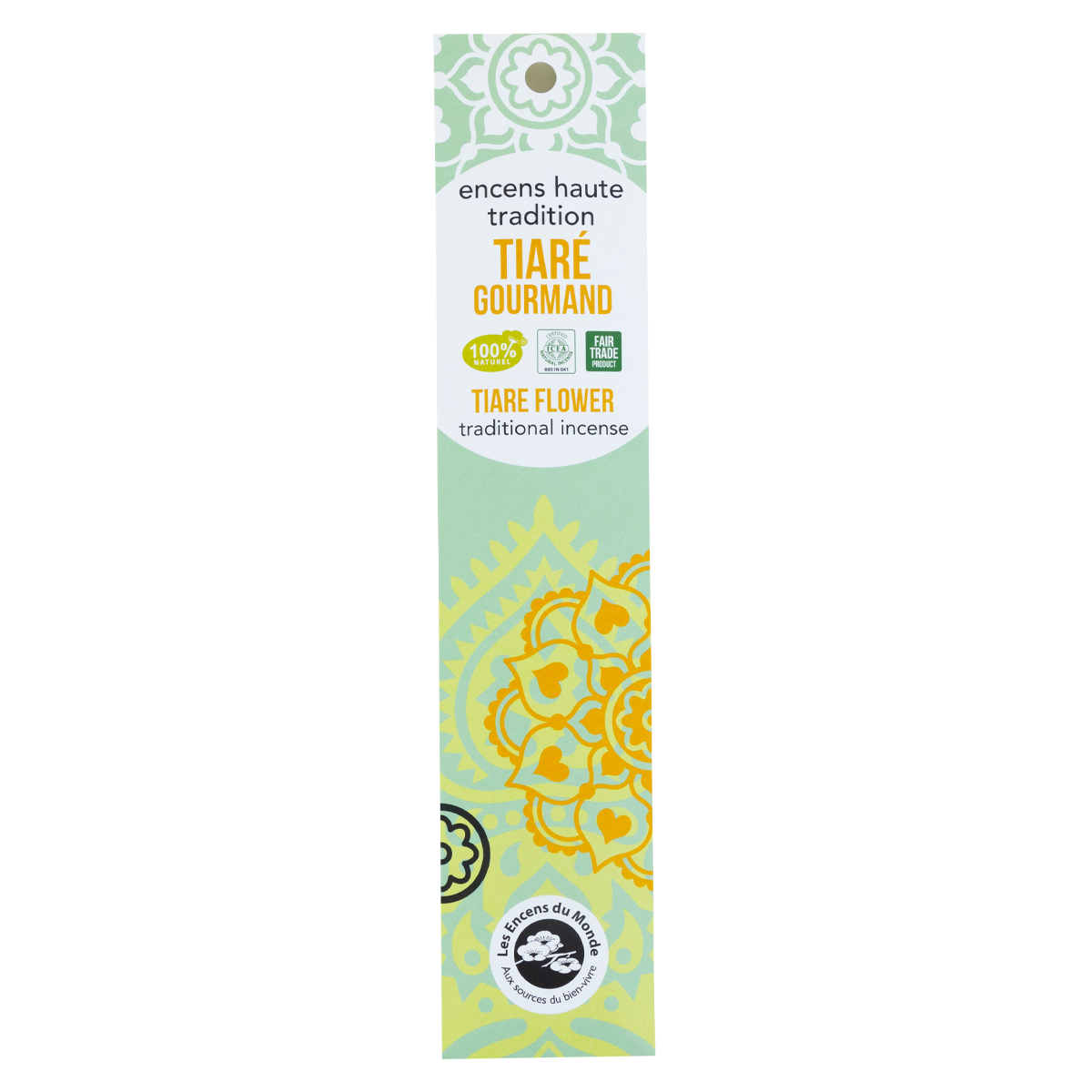 Encens Indien Haute Tradition - Tiaré - Les Encens du monde - Aromandise - Packaging