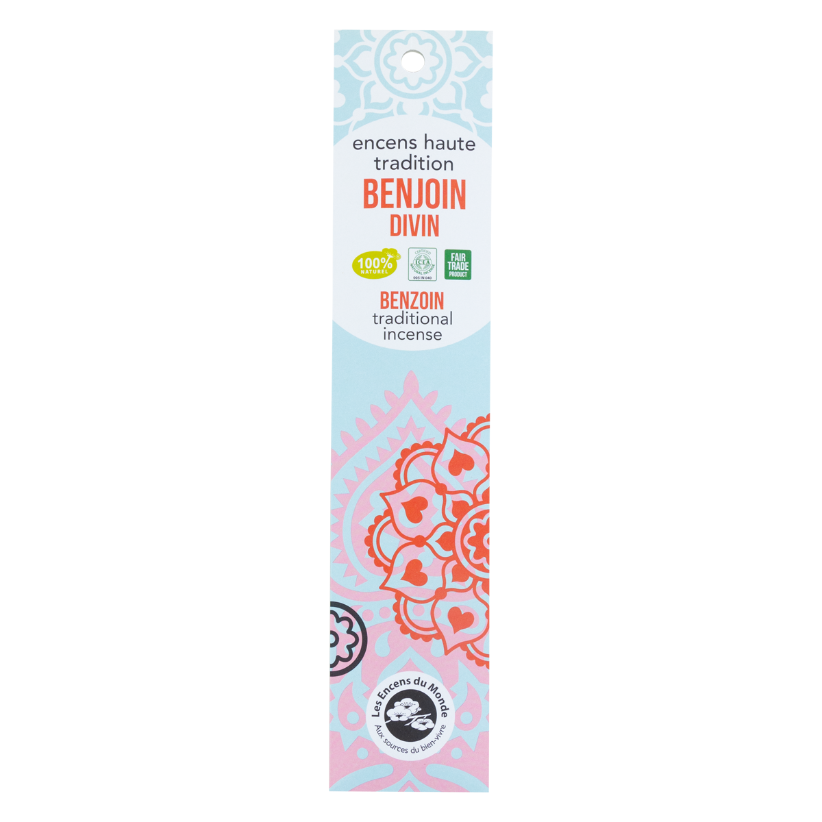 Encens Indien Haute Tradition - Benjoin - Les Encens du monde - Aromandise - Packaging