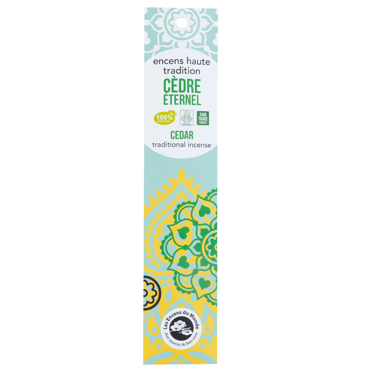 Encens Indien Haute Tradition - Cèdre - Les Encens du monde - Aromandise - Packaging