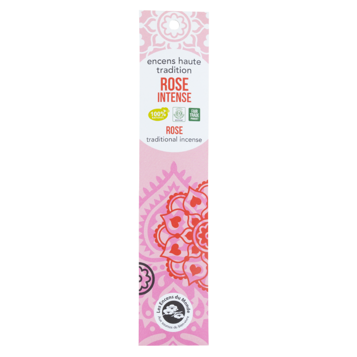 Encens Indien Haute Tradition - Rose - Les Encens du monde - Aromandise - Packaging