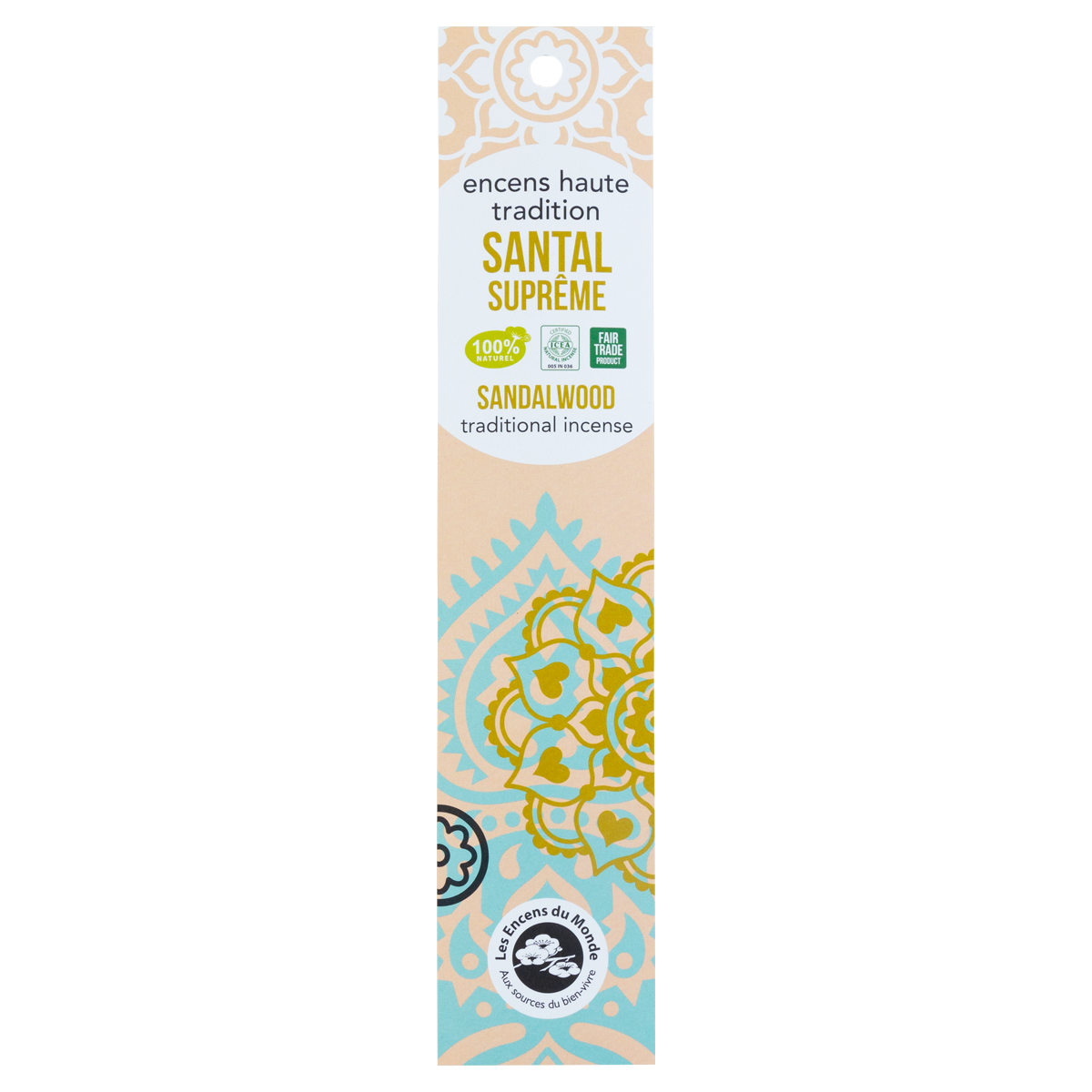 Encens Indien Haute Tradition - Santal Suprême - Les Encens du monde - Aromandise - packaging