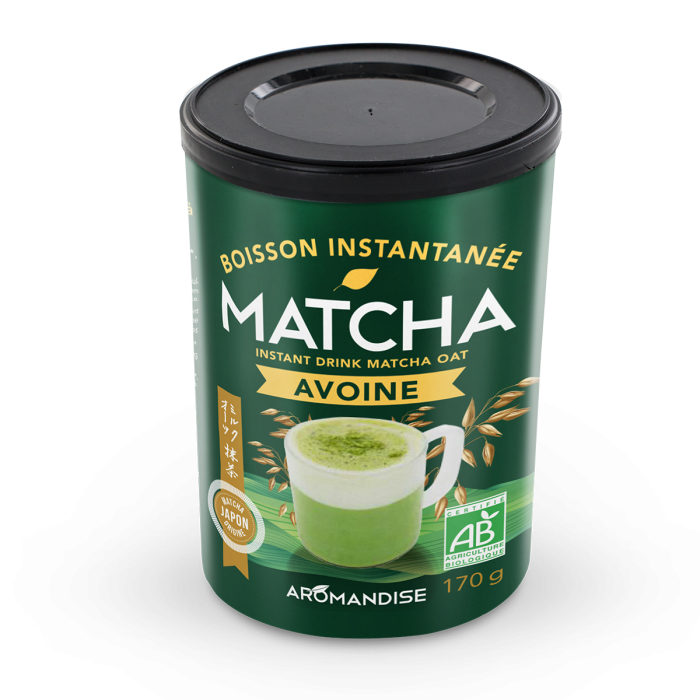 Matcha Avoine - thés bio japonais - Aromandise - face