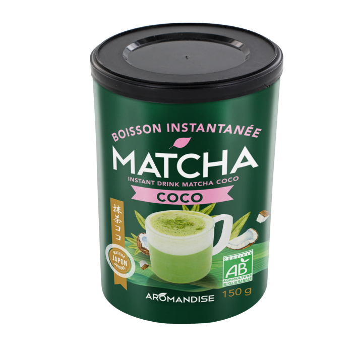 Matcha Coco - thés bio japonais - Aromandise - face
