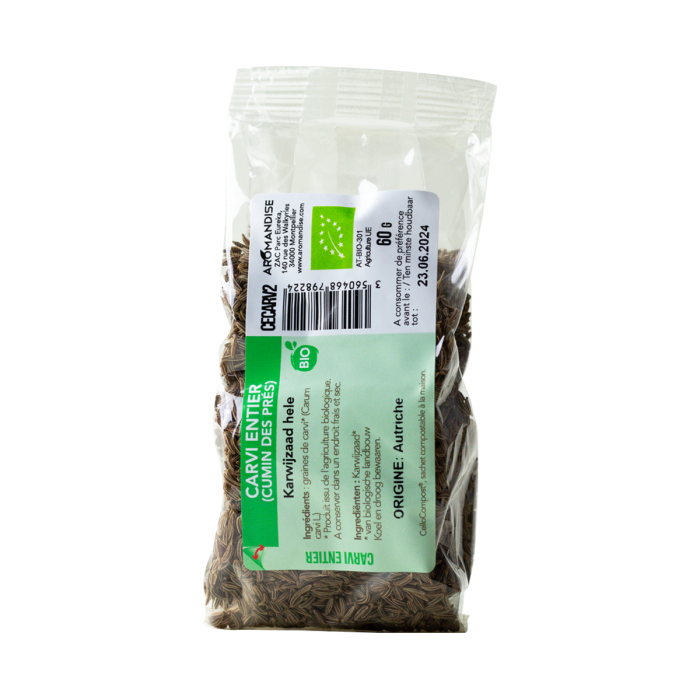 CARVI ENTIER (CUMIN DES PRÉS) sachet zéro plastique - face