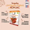 Torsades de Konjac et lentilles corail - Info