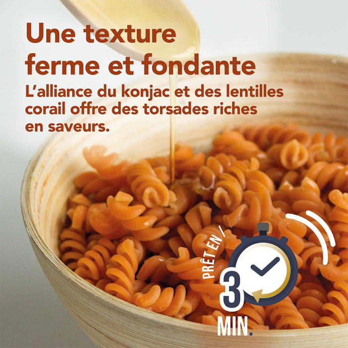 Torsades de Konjac et lentilles corail - Info