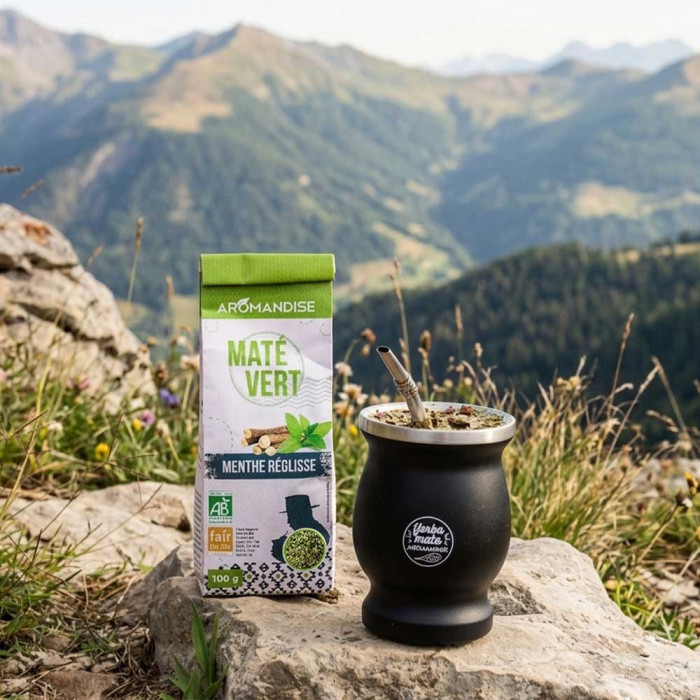 Maté vert sauvage, menthe et réglisse - ambiance - Aromandise