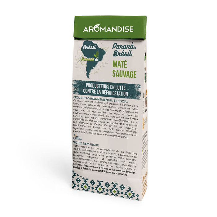 Maté vert sauvage, menthe et réglisse - arrière - Aromandise