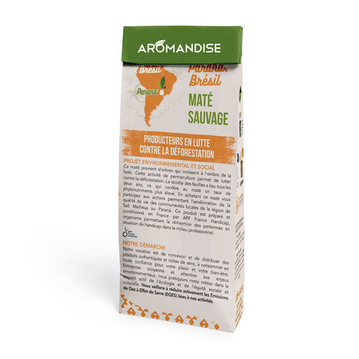 Maté vert sauvage gingembre et verveine  - Dos - Aromandise