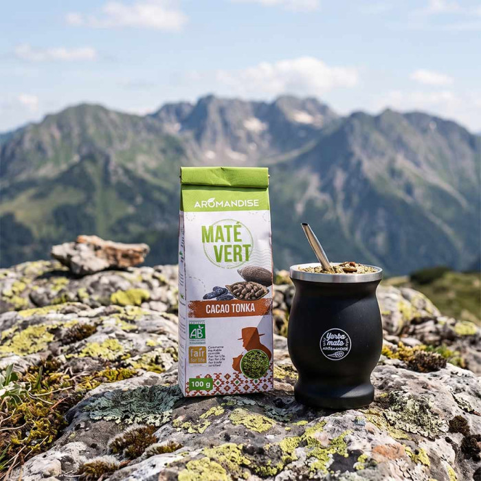 Maté gourmand cacao tonka - ambiance - Aromandise